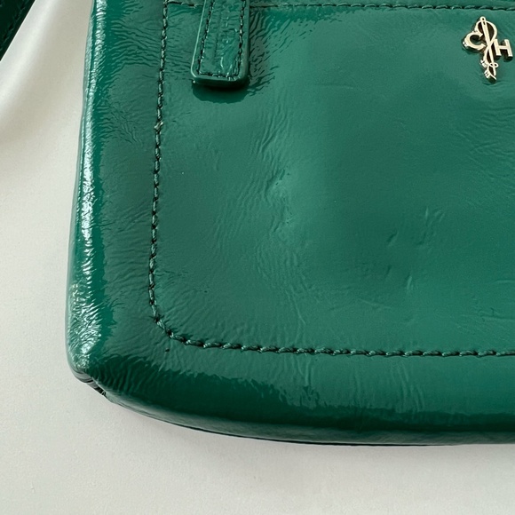 Cole Haan Mini Jitney Ali Crossbody Bag Patent Leather in Green - Picture 2 of 5
